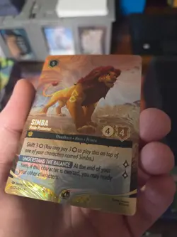 Simba - Pride Protector 4/C2 Foil Winner Disney Lorcana Tournament Promo Card - Image 4