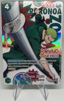 Roronoa Zoro One Piece Card Game English Round 1 Promo- NM - Image 1