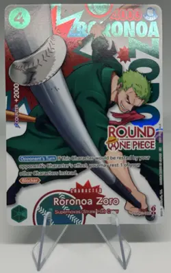 Roronoa Zoro One Piece Card Game English Round 1 Promo- NM - Image 2