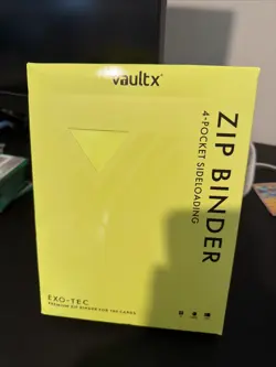 Neon Yellow Vault X Just 4-Pocket Exo-Tec Zip Binder 160 Cards- BRAND NEW IN BOX - Image 1