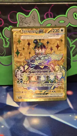 Pokemon Stellar Crown Hyper Rare Terapagos Ex 173 / 142 Gold - Image 1
