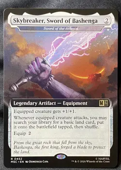 MTG Marvel Super Heroes Commander 0452 Skybreaker, Sword Of Bashenga Borderless - Image 1