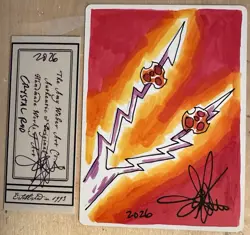 MTG ARTIST PROOF Chinese Crystal Rod AP Sketch Art Amy WEBER Magic - Image 1