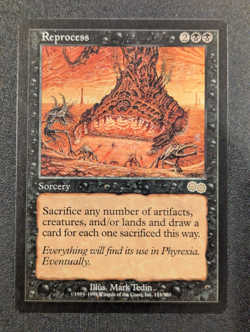 Reprocess - Urza's Saga - NM - MTG - Magic the Gathering - Black - Sorcery - Image 1