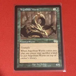 Argothian Wurm 236 Rare Urza's Saga Magic: The Gathering Near Mint - Image 1