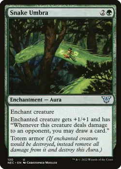 MTG Snake Umbra ** Neon Dynasty Commander ** English - Image 1