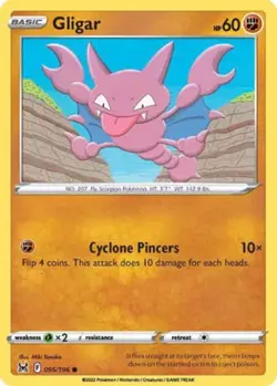 4x NM-Mint Gligar - 095/196 - Common Pokemon Lost Origin - Image 1