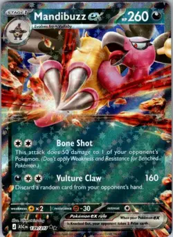 MANDIBUZZ EX 139/217 ASCENDED HEROES HOLO POKEMON - Image 1