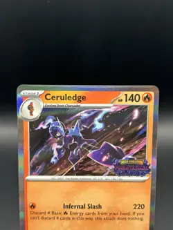 Ceruledge MEP 014 Phantasmal Flames Pre-release Promo Stamped Pokemon TCG - NM - Image 2