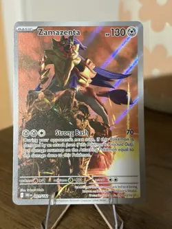 Pokemon TCG Zamazenta Holo Card 201/182 Sv10: Destined Rivals - Image 1