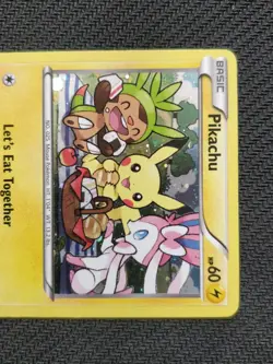 Pokemon XY Black Star Promo XY95 Pikachu ( Sylveon + Chespin ) Holo - Image 4