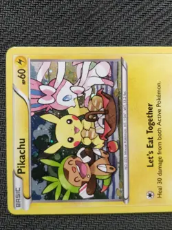 Pokemon XY Black Star Promo XY95 Pikachu ( Sylveon + Chespin ) Holo - Image 5