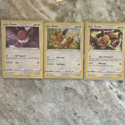Pokemon TCG Eevee Holo Promo Cards Lot 3 English SWSH095 SWSH118 SWSH127 - Image 1