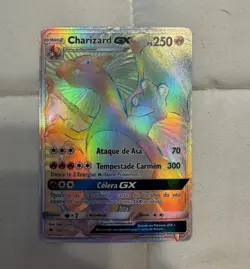 Charizard GX 150/147 Secret Rare Full Art Holo Portuguese Sun & Moon 2017 - Image 1