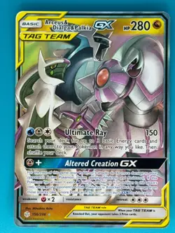 Pokemon - Arceus & Dialga & Palkia GX (156/236) (Cosmic Eclipse Set) *LP* - Image 1