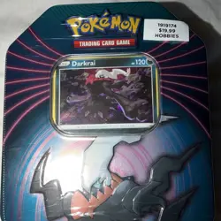 Pokemon TCG Pokemon Power Tin Darkrai English 3 Booster Packs 1 Foil Promo 2021 - Image 3