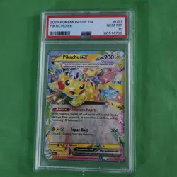 Pikachu ex 57/191 PSA 10 GEM MINT Surging Sparks Scarlet & Violet Pokemon TCG - Image 1