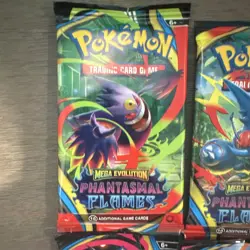 Pokemon Mega Evolution Phantasmal Flames Pack Lot 4 Packs, 10 Cards Each - Image 2