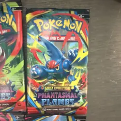 Pokemon Mega Evolution Phantasmal Flames Pack Lot 4 Packs, 10 Cards Each - Image 3
