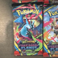 Pokemon Mega Evolution Phantasmal Flames Pack Lot 4 Packs, 10 Cards Each - Image 5