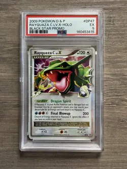 2009 POKEMON DIAMOND & PEARL BLACK STAR PROMO DP47 RAYQUAZA C LV.X-HOLO - PSA 5 - Image 1