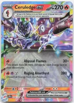 Ceruledge ex 036/191 Double Rare Surging Sparks Pokemon Holo Near Mint - Image 1