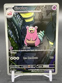 Pokemon TCG Slowbro 090/084 Rare Gold Star Illustration Rare Holo Pitch Black - Image 1