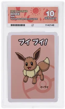 ACE 10 Eevee Old Maid Pokemon Center Exclusive Japanese Perfect Subgrades - Image 1