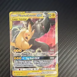 Pikachu & Zekrom GX 33/181 SM-Team Up Ultra Rare TAG TEAM GX Holo 240 HP ENG - Image 1