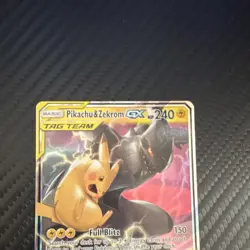 Pikachu & Zekrom GX 33/181 SM-Team Up Ultra Rare TAG TEAM GX Holo 240 HP ENG - Image 3