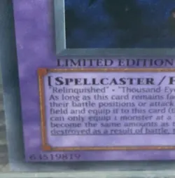 Yugioh Thousand-Eyes Restrict Limited Edition Secret Rare MC1-EN004 LP - Image 4