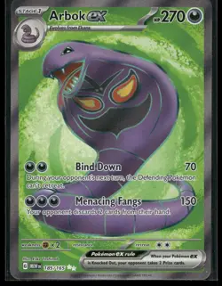 Arbok ex 185/165 Ultra Rare 151 Pokemon Holo Near Mint - Image 1