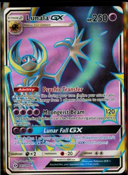 Lunala GX (Full Art) 141/149 Holo Ultra Rare SM Base Set Pokemon NM/M - Image 1
