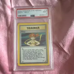 Pokemon TCG 2000 Gym Heroes Misty 18/132 Holo Rare Trainer PSA 9 WotC - Image 1