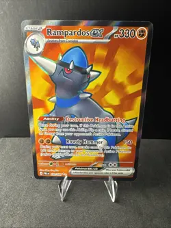 2026 Rampardos ex 100/084 Ultra Rare Pitch Black Pokemon Holo Near Mint - Image 1