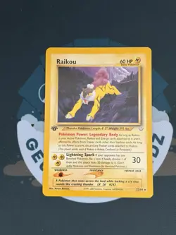 Pokemon TCG Raikou 22/64 1st Edition Neo Revelation WOTC Rare LP/NM - Image 1