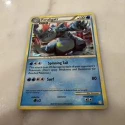 Feraligatr 20/123 Cracked Ice Holo HeartGold SoulSilver Pokemon TCG LP - Image 4
