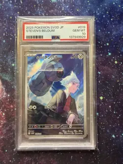 2025 POKEMON JAPANESE SV0D-EX STARTER SET #019 STEVEN'S BELDUM PSA 10 - Image 1