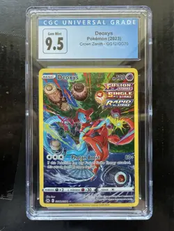 Pokemon Deoxys GG12/GG70 Crown Zenith: Galarian Gallery Holo Blue Label CGC 10 - Image 1