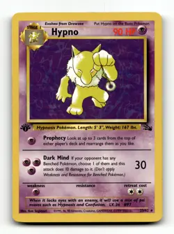 Fossil #23/62 Hypno (23) Rare Pokemon - Image 1