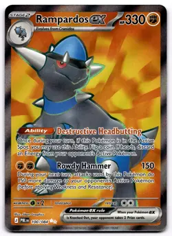 Rampardos ex 100/084 Pitch Black Ultra Rare Holo Near Mint Pokemon - Image 1