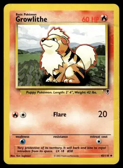 GROWLITHE - 45/110 Uncommon Legendary Collection Pokemon MP - Image 1