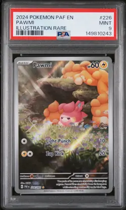2024 POKEMON PAF EN-PALDEAN FATES ILLUSTRATION RARE #226 PAWMI PSA 9 - Image 1