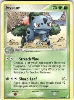 Ivysaur 35/100 Uncommon Crystal Guardians Pokemon Heavily Played - Image 1