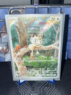 Pokemon TCG Meowth 106/094 SV Phantasmal Flames Full Art Illustration Rare Holo - Image 1
