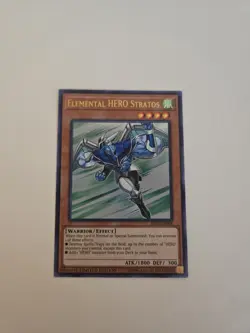 Yu-Gi-Oh Elemental HERO Stratos JMPS-EN008 Ultra Rare LP/NM Limited Edition - Image 1