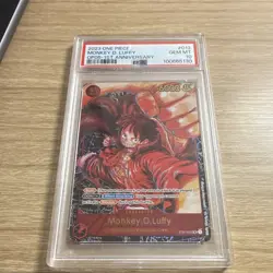 One Piece CCG Monkey D. Luffy ST01-012 Alt Art Foil SR PSA 10 EN 2023 - Image 1