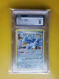 2009 Pokemon Platinum Dialga 5/127 Holofoil Rare Holo Graded Card Cgc 8 MT - Image 1