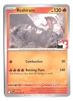 Pokemon Reshiram Phantasmal Flames 017/094 Prize Pack Series 9 Non Holo - Image 1