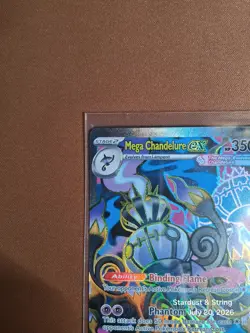 Pokemon Mega Chandelure ex 099/084 Ultra Rare Pitch Black Full Art Holo Card NM - Image 3